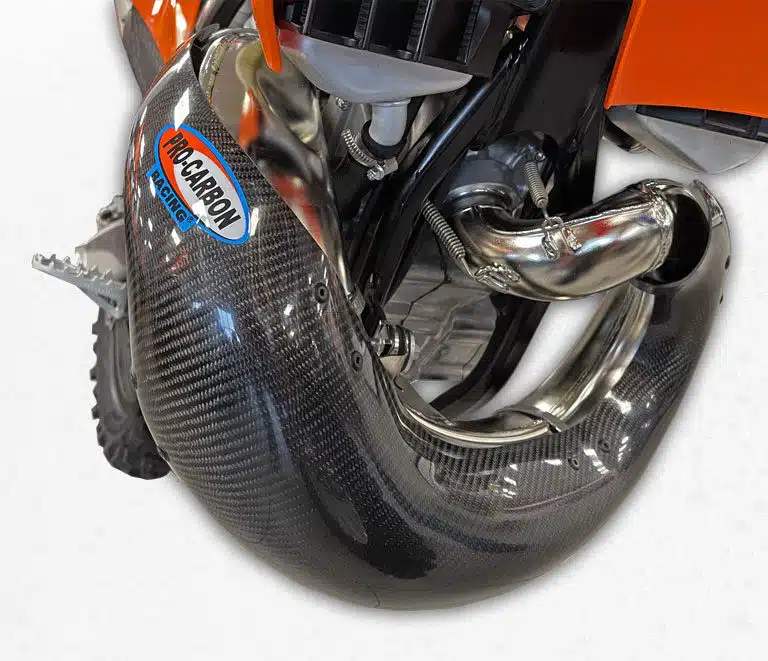 Pro Carbon uitlaatbocht bescherming KTM EXC 250/300 TPI 2020- ( voor FMF Gnarly 025242 & FMF Fatty 025241 uitlaatbocht )