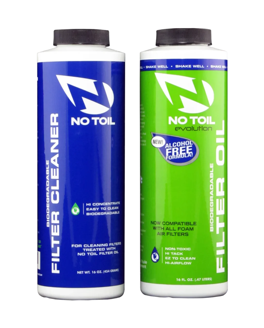 No Toil Bio luchtfilter olie + luchtfilter cleaner ( set 2 pack ) 473 ml