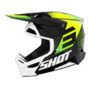 Shot MX Crosshelm Kinderen Furious Kid Phaser Apex Fluor Geel 2025 Collectie