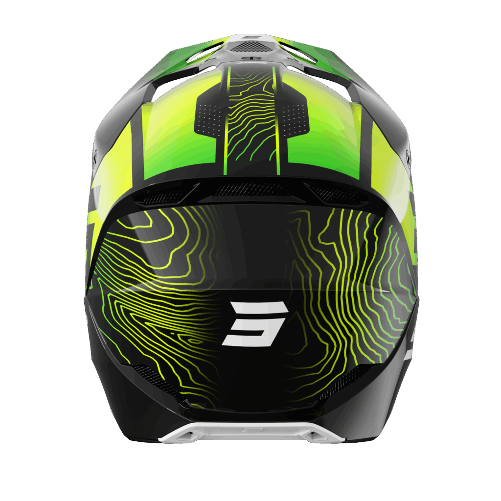 Shot MX Crosshelm Kinderen Furious Kid Phaser Apex Fluor Geel 2025 Collectie - Afbeelding 2