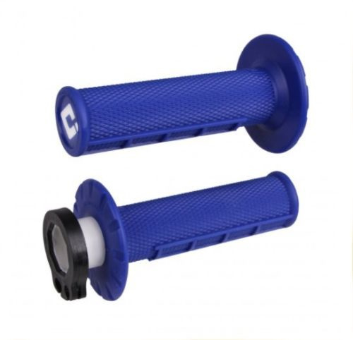 ODI Lock-On Half Waffle Handvatten – Blauw (2- & 4-takt)