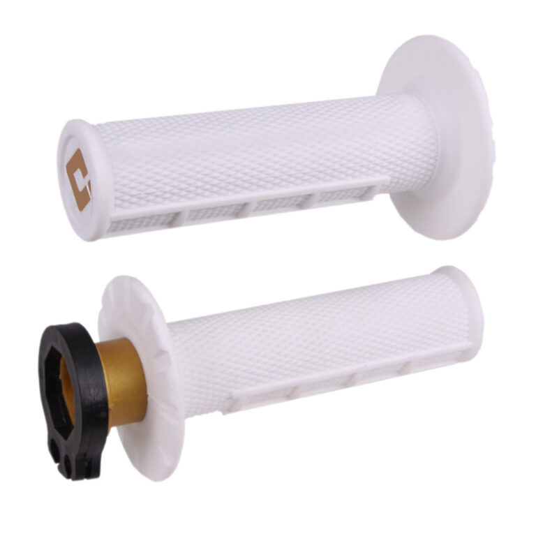ODI Lock-On Soft Half Waffle Handvatten – Wit (2- & 4-takt)