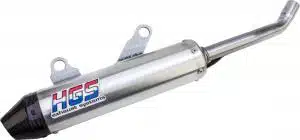 HGS uitlaatdemper aluminium met carbon eindkap Honda CR 125R 1991-1997