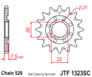 JT Sprockets voortandwiel 14 tands Honda CR 125R 04-07 & CRF 250R 04-17 & CRF 250X 04-17
