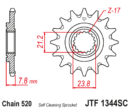 JT voortandwiel 13 tands met moddergroef Honda CRF 250R 18-21 & CRF 250RX 19-21