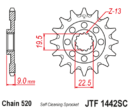 JT voortandwiel 14 tands met moddergroef Suzuki RM-Z 250 13-