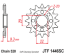 JT voortandwiel 13 tands met moddergroef Kawasaki KX 250F 06-
