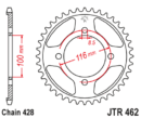 JT achtertandwiel 50 tands staal JTR462.50