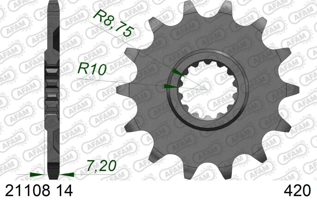 AFAM voortandwiel 14 tands #420 Yamaha YZ 65 2018-