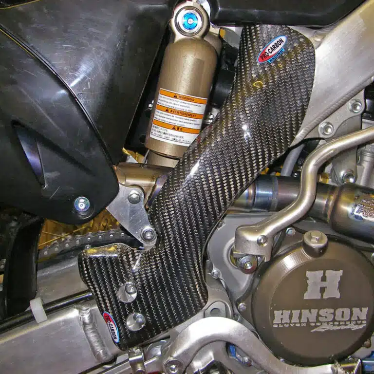 Pro Carbon framebeschermers ( lang ) Kawasaki KX 450F 2009-2011