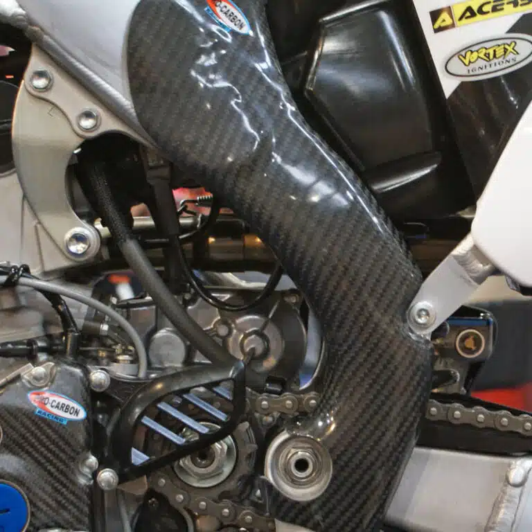 Pro Carbon framebeschermers ( lang ) Kawasaki KX 250F 2013-2016