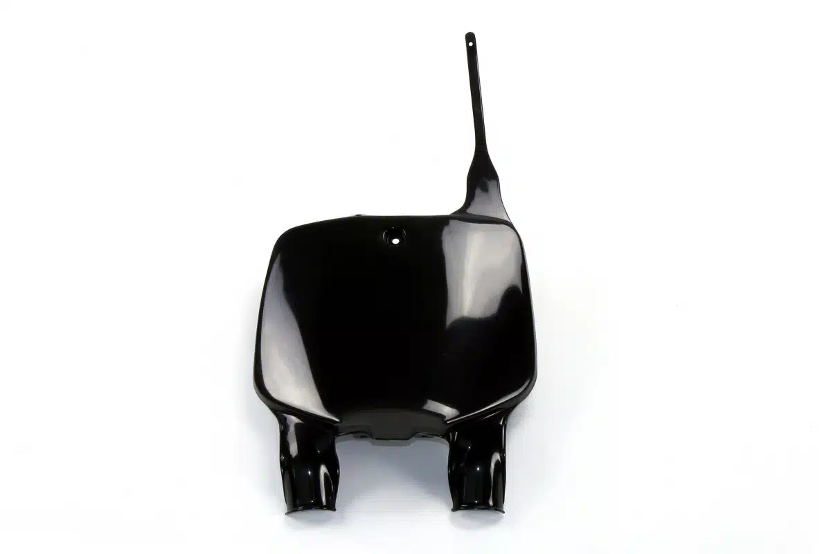 UFO voornummerplaat Zwart / Upside Down fork Kawasaki KX 125/250 1996-2002 & KX 500 1996-2001