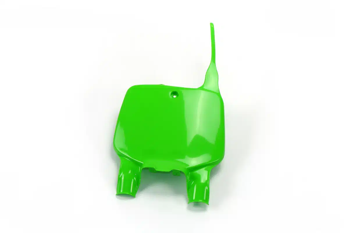 UFO voornummerplaat Groen / Upside Down fork Kawasaki KX 125/250 1996-2002 & KX 500 1996-2001