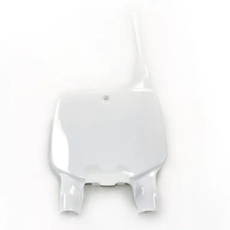 UFO voornummerplaat Wit / Upside Down fork Kawasaki KX 125/250 1996-2002 & KX 500 1996-2001