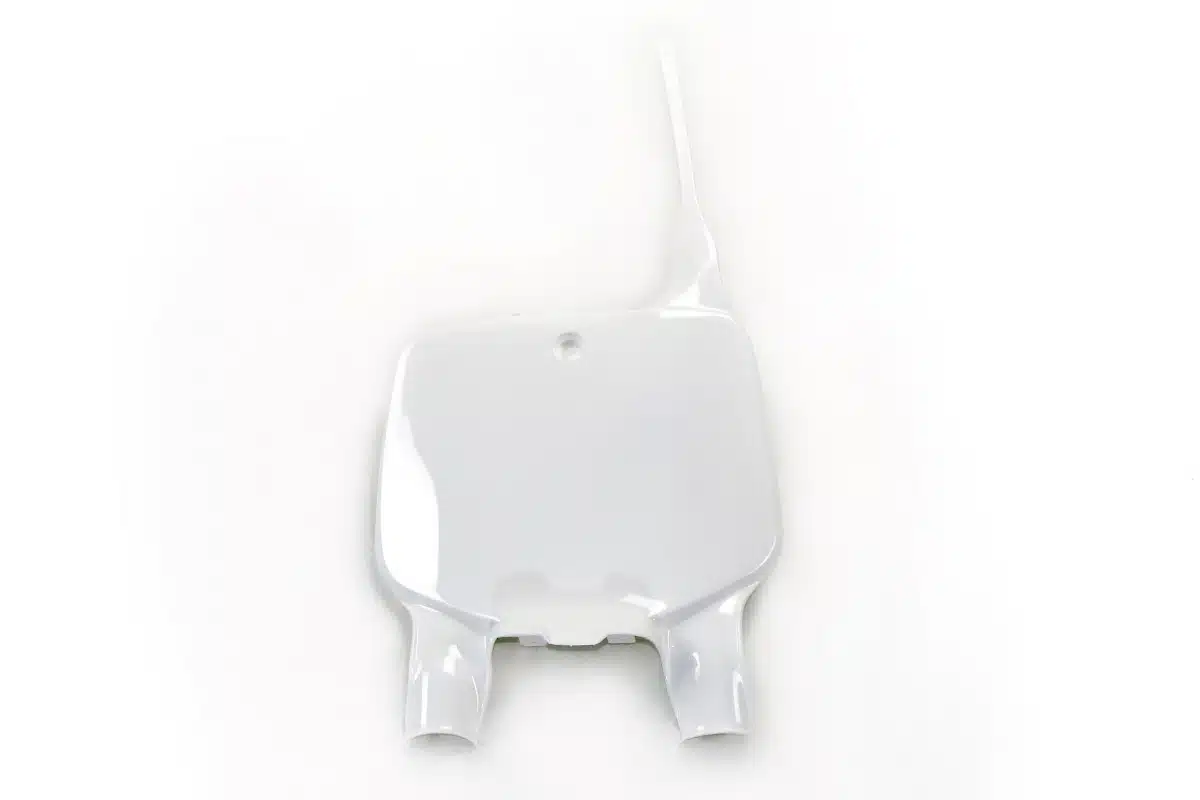 UFO voornummerplaat Wit / Upside Down fork Kawasaki KX 125/250 1996-2002 & KX 500 1996-2001