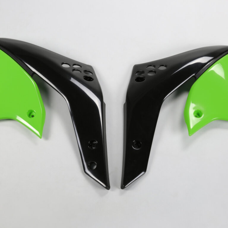 UFO radiator kappen Zwart / Groen Kawasaki KX 250F 2006-2008