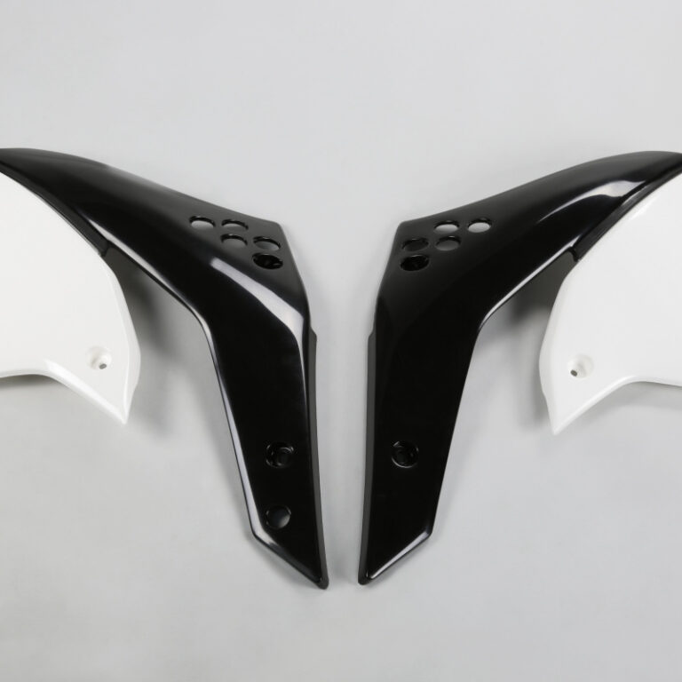 UFO radiator kappen Zwart / Wit Kawasaki KX 250F 2006-2008
