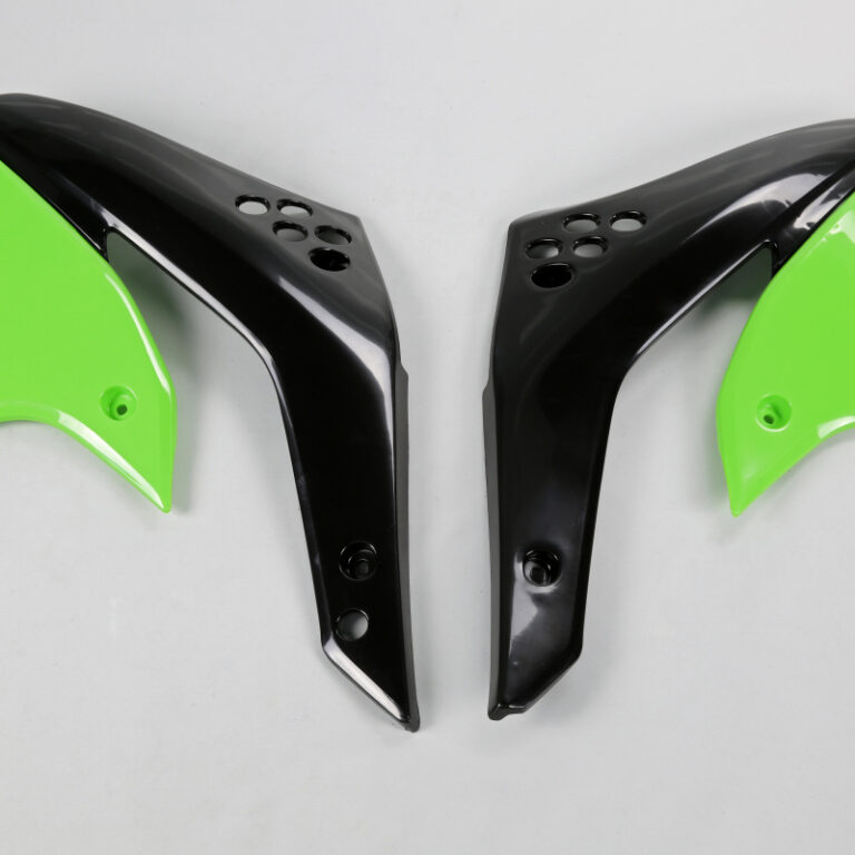 UFO radiator kappen Zwart / Groen Kawasaki KX 450F 2006-2008