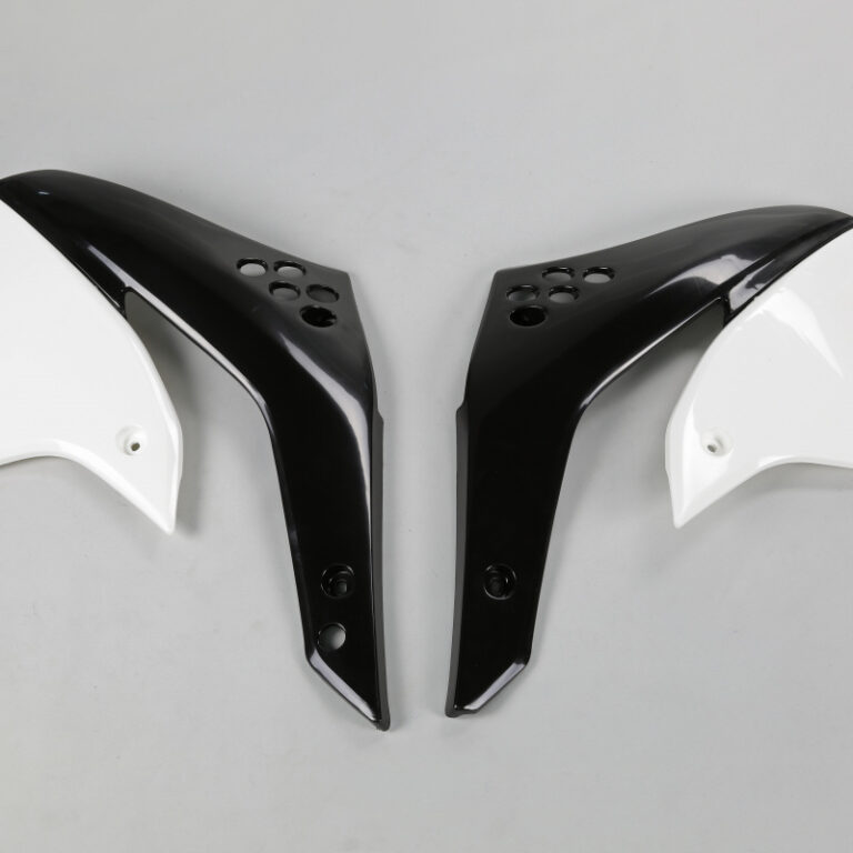 UFO radiator kappen Zwart / Wit Kawasaki KX 450F 2006-2008