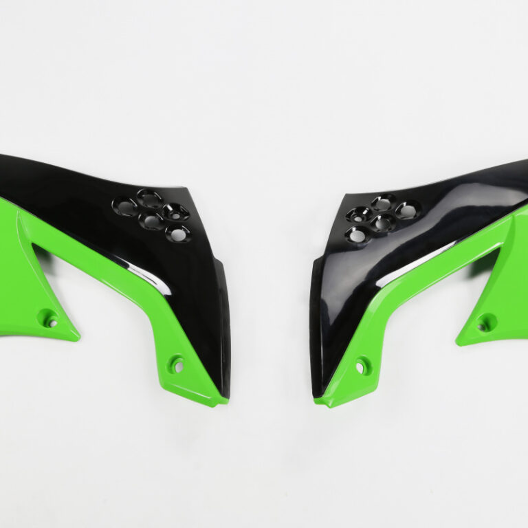 UFO radiator kappen Zwart / Groen Kawasaki KX 450F 2009-2011