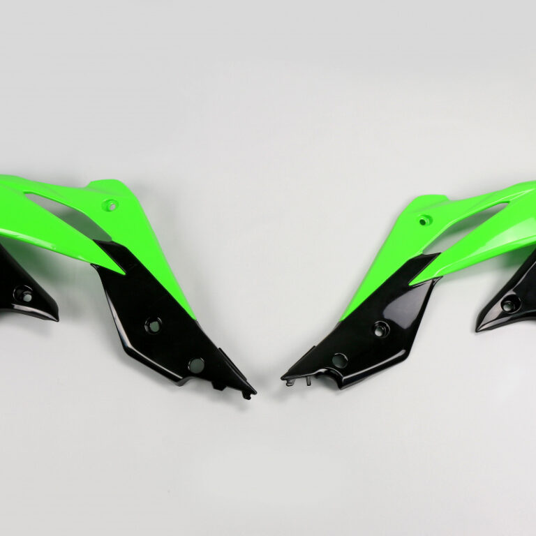 UFO radiator kappen Groen / Zwart Kawasaki KX 250F 2013-2016