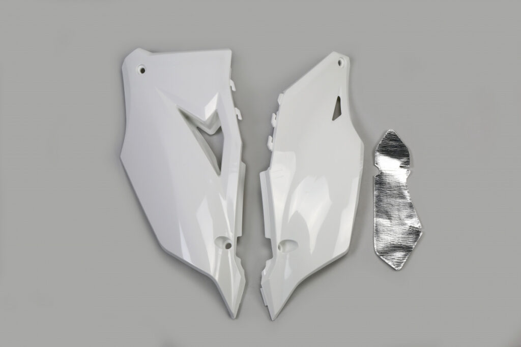 UFO zijnummerborden Wit Kawasaki KX 250F 2021-2024 & KX 450F 2019-2023