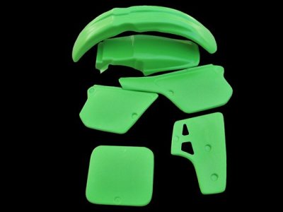 DC plastic kit Kawasaki KX 80 1986-1987 Groen