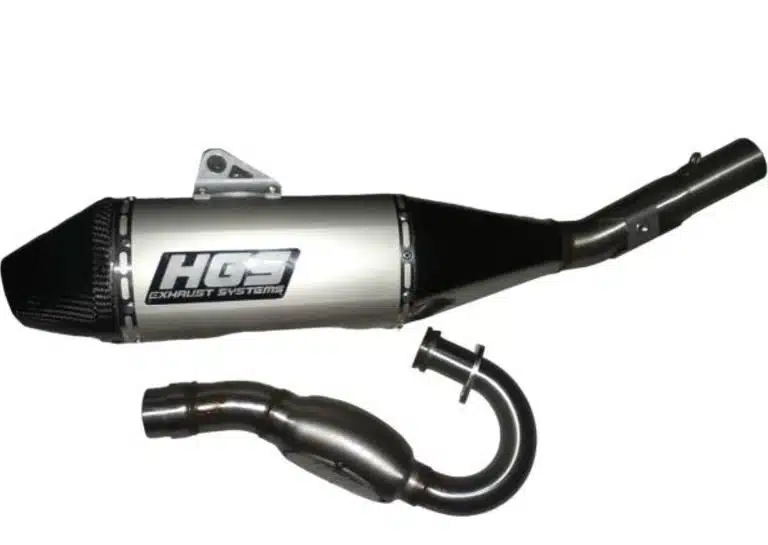 HGS Complete uitlaat systeem alu met carbon eindkap Kawasaki KX 250F 2017-2024