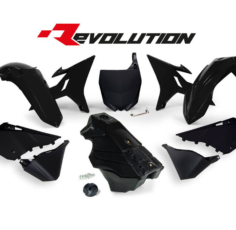 Racetech Revolution Plastic kit Zwart met brandstof tank 8,4 liter zwart Yamaha YZ 125/250 2002-2021