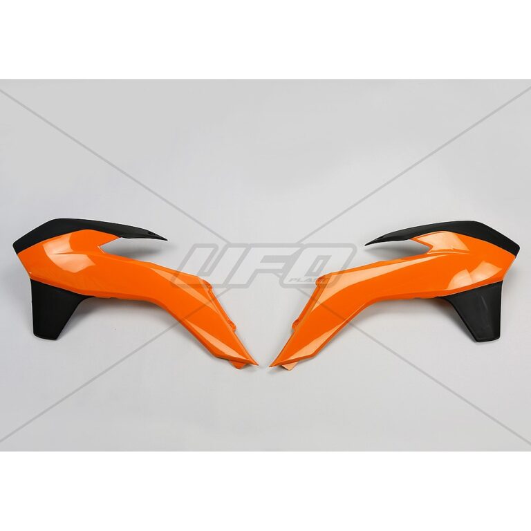UFO radiator kappen Zwart / Oranje KTM EXC 125/200/250/300/350/450/500 14-16 & SX/SX-F 125/150/250/350/450 13-15