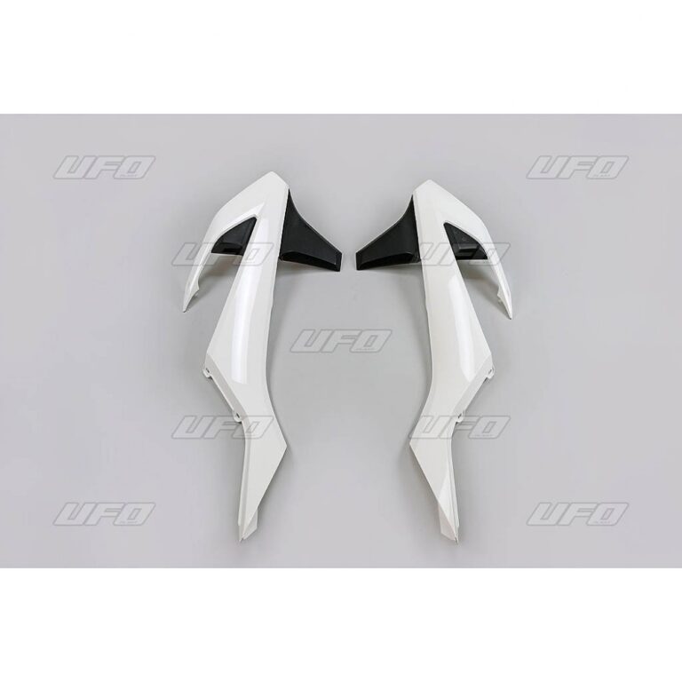 UFO radiator kappen Zwart / Wit KTM SX 125/150/250 16-18 & SX-F 250/350/450 16-18 & EXC 250/300 17-19 & EXC-F 250/350/450/500 17-19