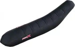 Cross X UGS Zadelovertrek Zwart / Zwart met Zwarte stroken Husqvarna TC/FC 125-450 2019-2022 & FE/TE 250-501 2020-2023