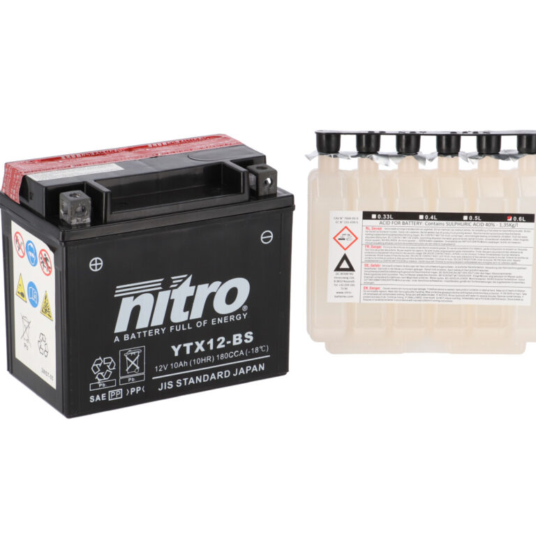 Nitro accu NTX12-BS AGM open met zuurpakket