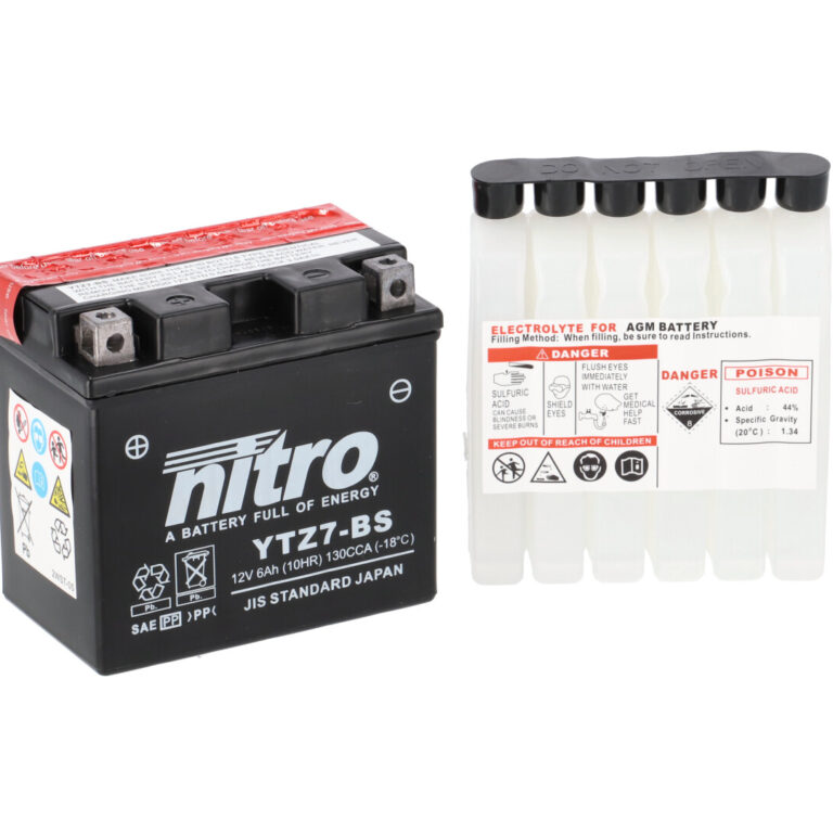 Nitro accu NTZ7-BS AGM open met zuurpakket