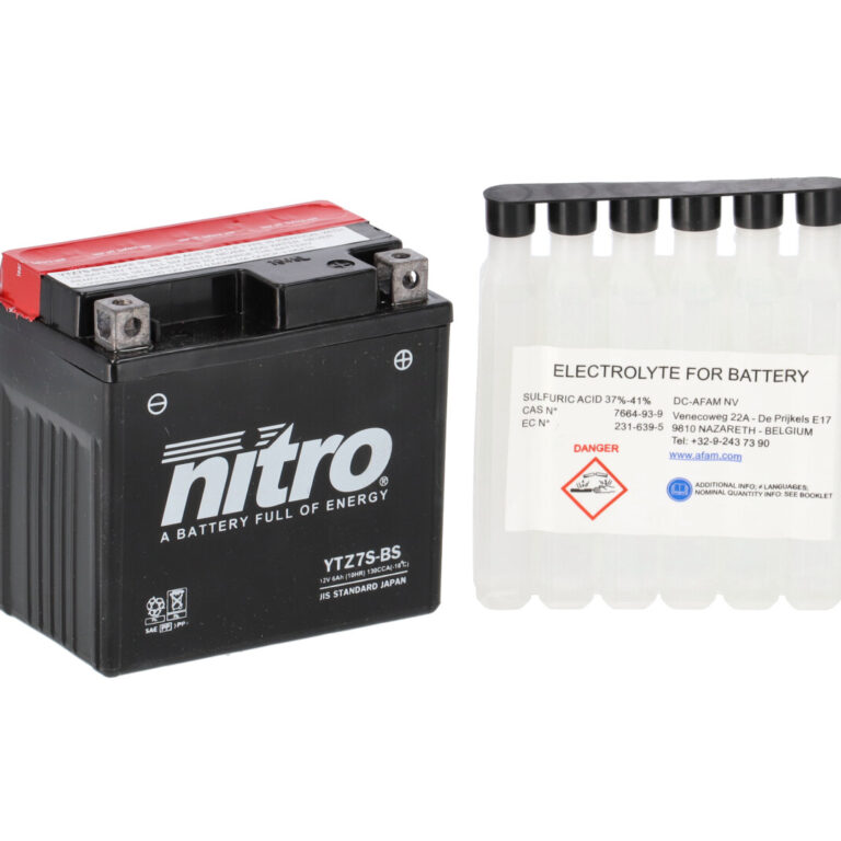 Nitro accu NTZ7S-BS AGM open met zuurpakket