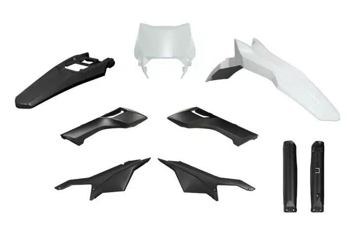 Racetech plastic kit Zwart/Wit Sur-Ron Ultra Bee