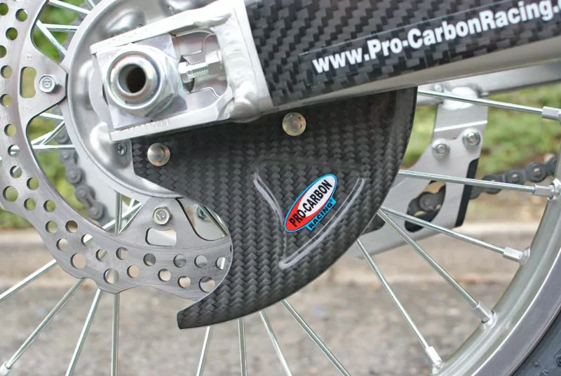 Pro Carbon achter remschijf beschermer alle Suzuki RM/RM-Z 125 TO 450 2005-2024