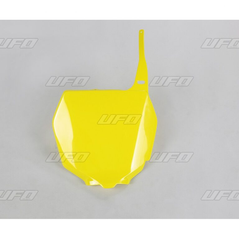 UFO voornummerplaat geel Suzuki RM 125/250 01- & RM-Z 250 07-09 & RM-Z 450 05-07