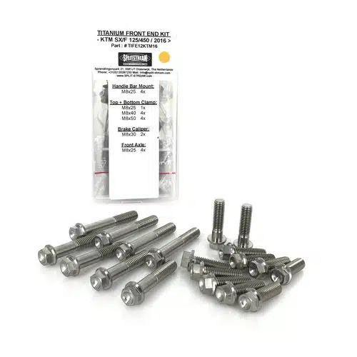 Splitstream Titanium Front End Bolt-kit KTM/Husqvarna/Gasgas KTM SX/SX-F 125/250/350/450 2016-