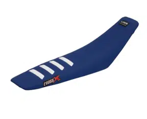 Cross X UGS Zadelovertrek Blauw / Blauw met Witte stroken Husqvarna TC/FC 125-450 2019-2022 & FE/TE 250-501 2020-2023