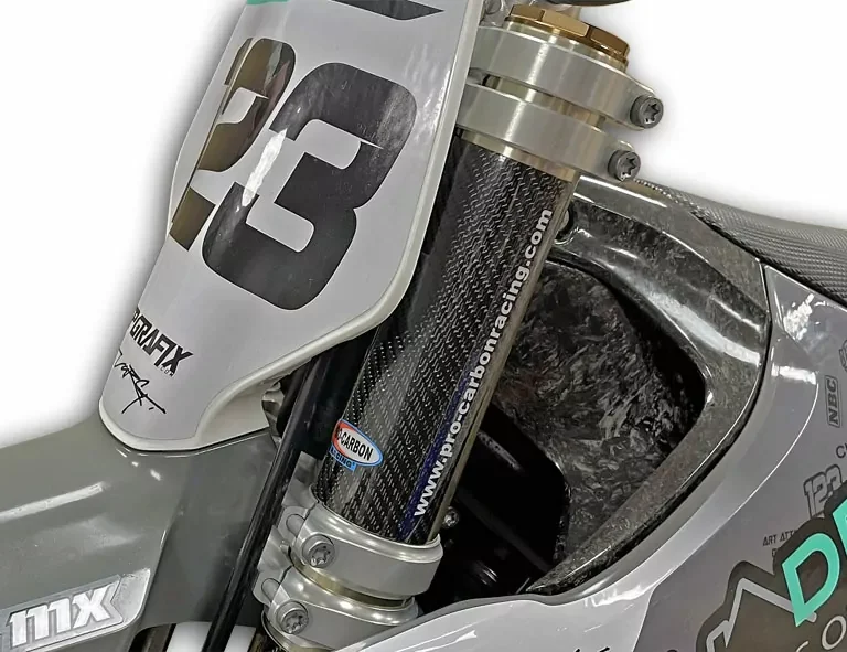 Pro Carbon bovenste voorvork deel carbon wraps ( set van links en rechts ) Stark Varg