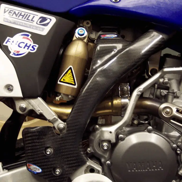 Pro Carbon framebeschermers ( lang ) Yamaha YZ 250F/450F 2006-2009