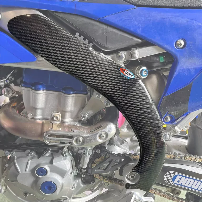 Pro Carbon framebeschermers ( lang ) Yamaha YZ 250F 2024- & YZ 450F 2023- & Fantic XXF 450 2024-