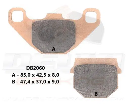 Delta Braking Voor / Achter remblokken DB2060 Type D
