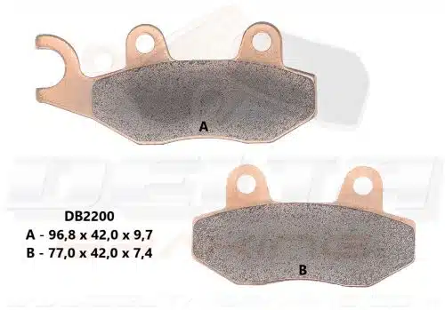 Delta Braking Sintered voor remblokken DB2200 Type D