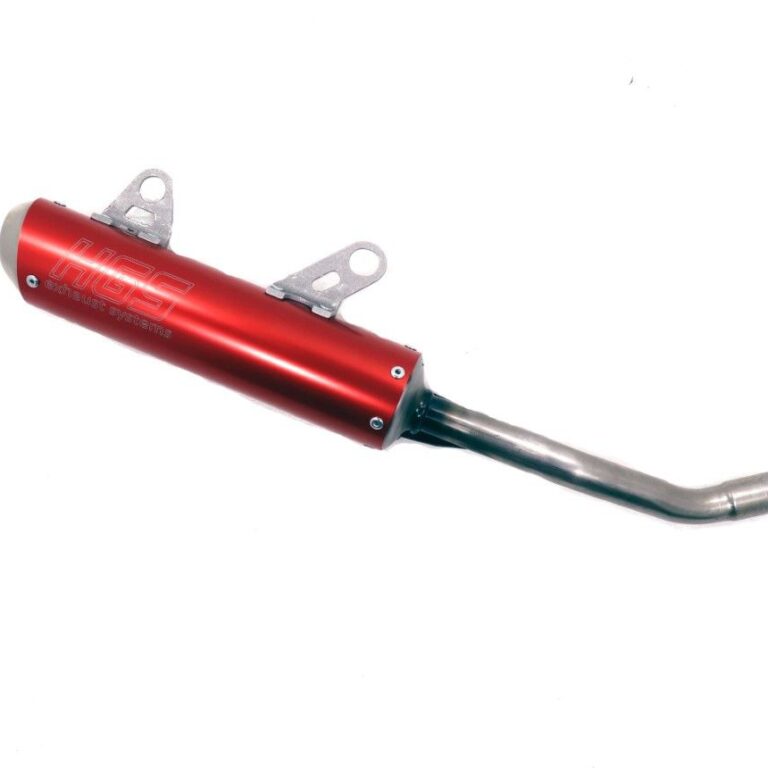 HGS uitlaatdemper aluminium Rood ( enduro demper ) Husqvarna TE 250i/300i 2020- & KTM EXC 250/300 TPI 2020- & Gas Gas EC 250/300 2021-