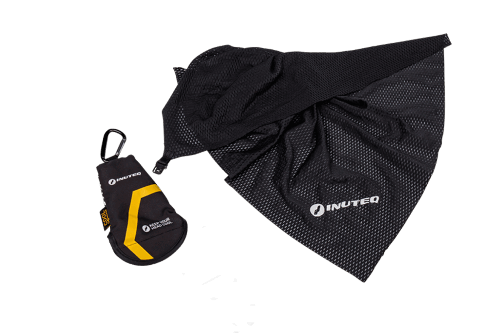 Inuteq Koel handdoek ( voor reizen ) Zwart met UV bescherming - Afbeelding 2