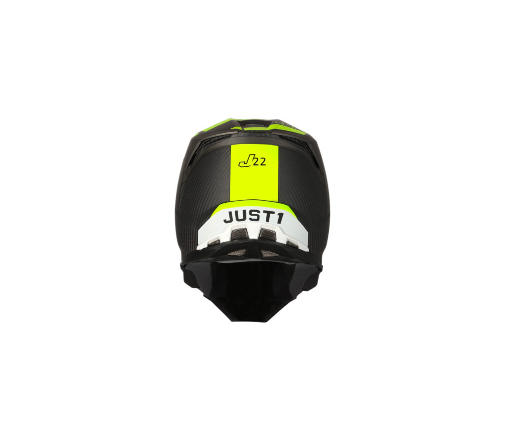 Just1 J-22 Adrenaline Zwart/Fluor Geel/Carbon crosshelm Maat L - Afbeelding 3
