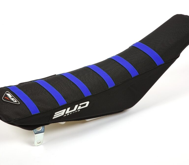BUD zadelovertrek Zwart / Zwart met Blauwe lijnen KTM SX 125/150/250 19- & SX-F 250/350/450 19- & EXC/EXC-F 250/300/350/450/500 20- & Gas Gas MC/MC-F/EC/EC-F 125-450 21-