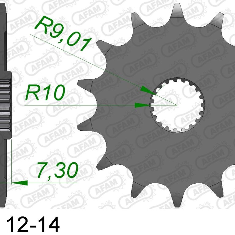 AFAM voortandwiel 12 tands staal Honda CR 125R 87-03